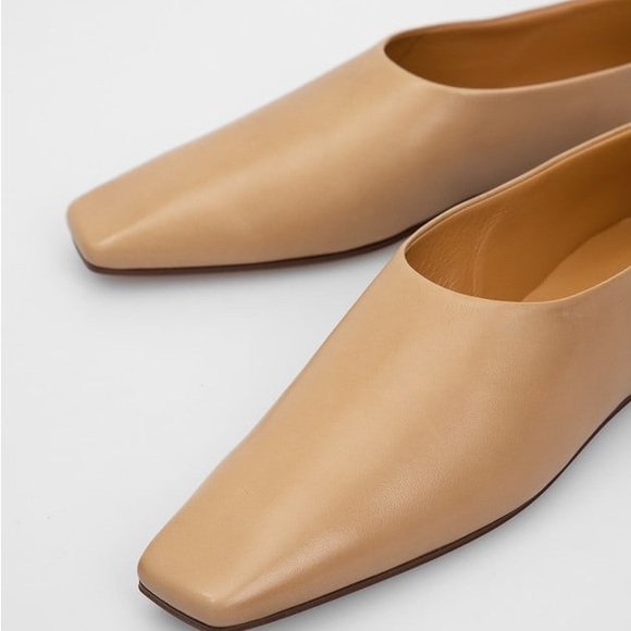 The Row Tan Square Toe Pump Flats - Picture 4 of 10